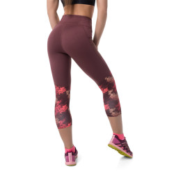 Women's 3/4 fitness leggings Kilpi SOLAS-W DARK RED ○